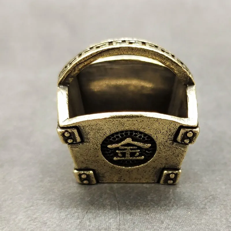 

Искусство редкая китайская коллекция Чистая медь маленькая корзина подарок статуэтки