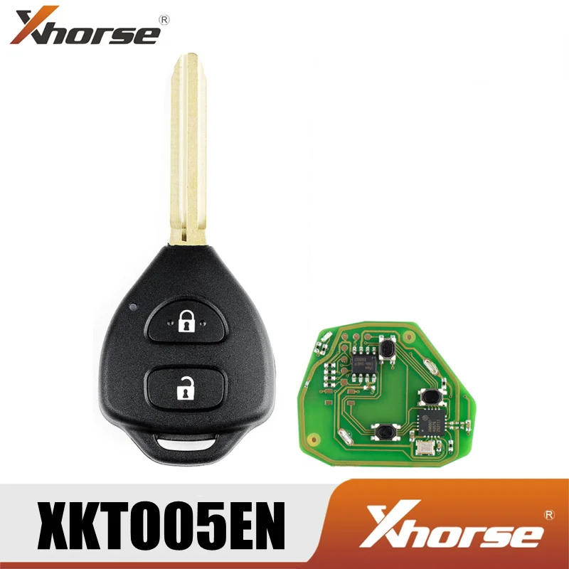 

Xhorse XKTO05EN Wire Remote Key for Toyota Flat 2 Buttons Triangle English Version