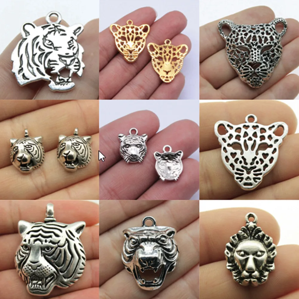 Объемные подвески для подвесок, ювелирные аксессуары «сделай сам», подвески с головой леопарда