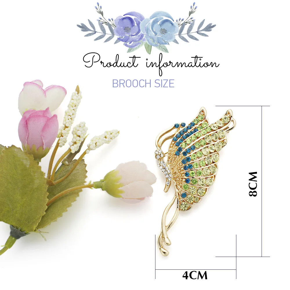 Dalaful элегантные изысканные броши в форме бабочки для шарфа пряжки платье булавка