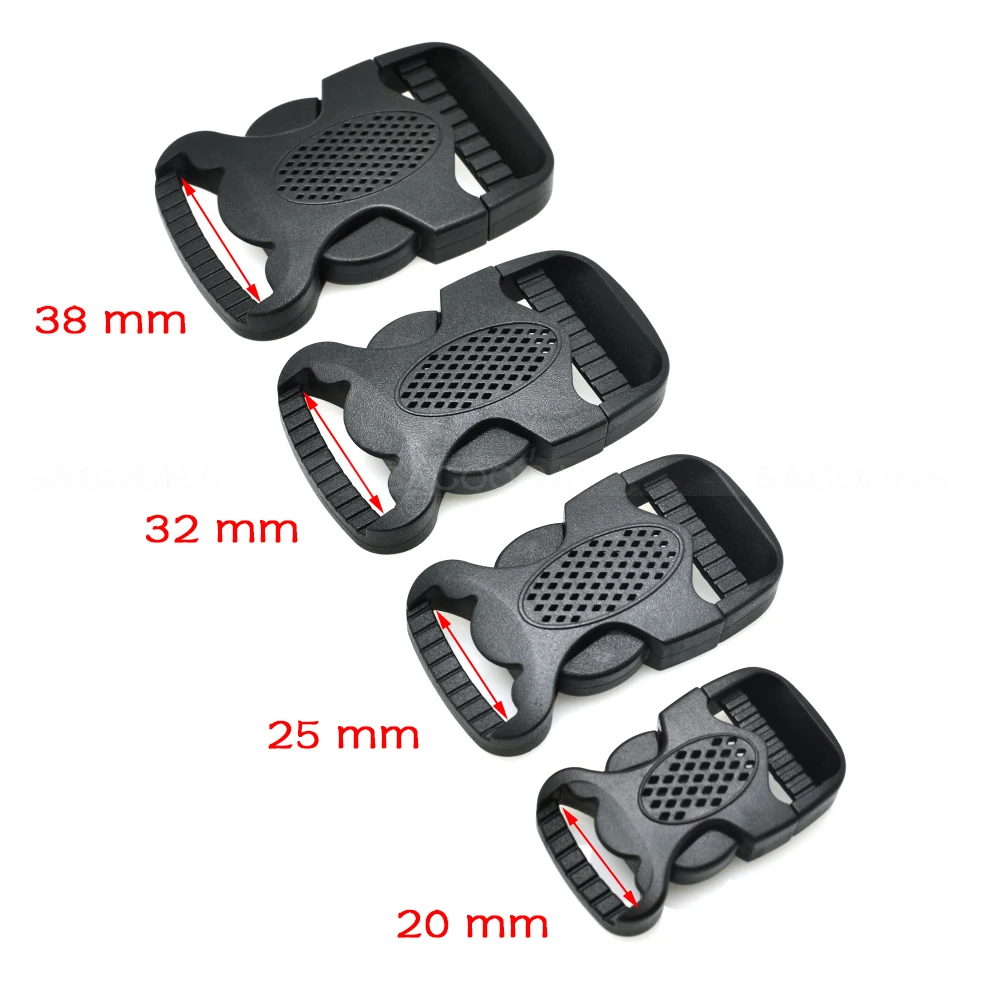 

Plastic Side Release Buckles Slimwaist Backpack Straps Webbing 20mm 25mm 32mm 38mm