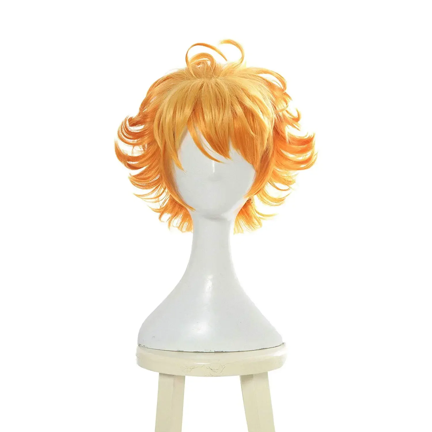 Парик для косплея Эммы обещанный Neverland короткие волнистые волосы с эффектом