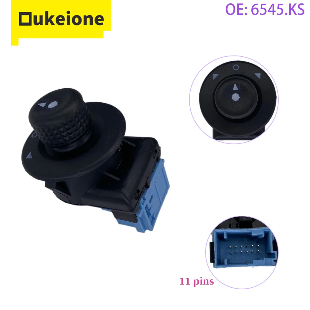 

6545KS 188526 For Peugeot Partner 1007 For Citroen C2 C3 Xsara Picasso Berlingo Side Mirror Control Switch Adjust Knob Button