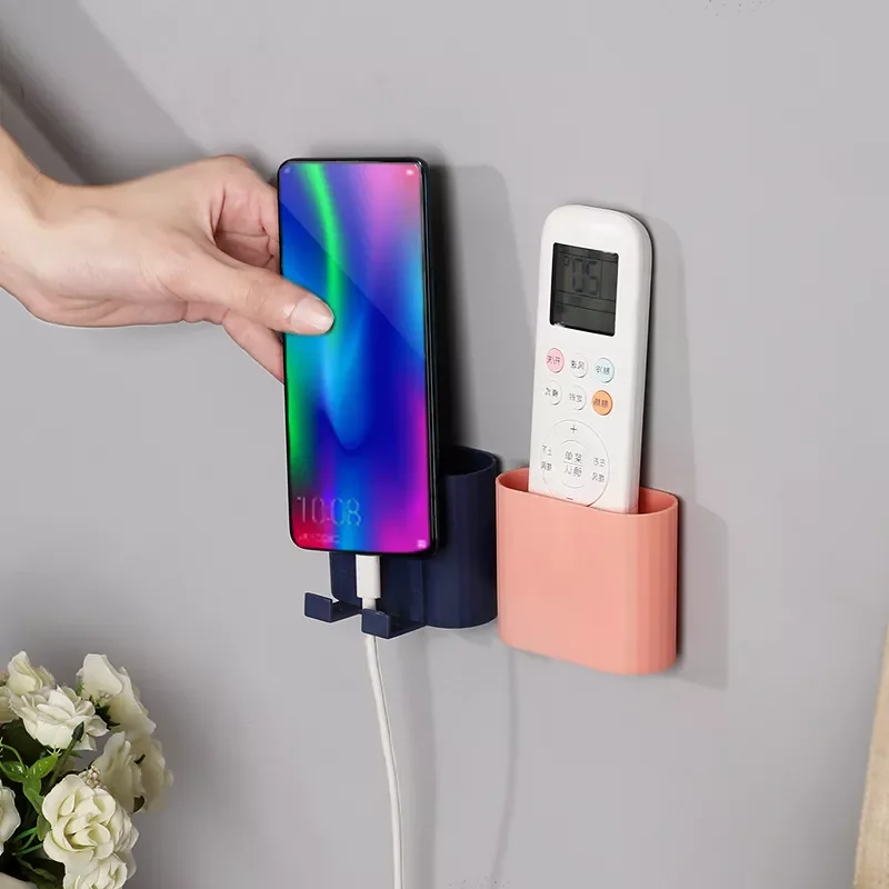 

Phone Charging Stand Wall Mount Rack Adhesive Wall Shelf Stand Kitchen Bathroom Storage Rack Home Storage Organize