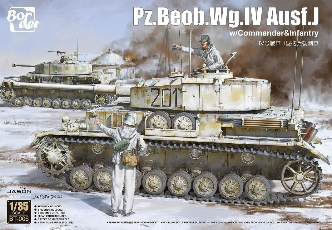 Границы BT-006 1/35 весы Pz.Beob.Wg. Характеристическая вязкость полимера Ausf.J w/Commander * пехоты модель комплект