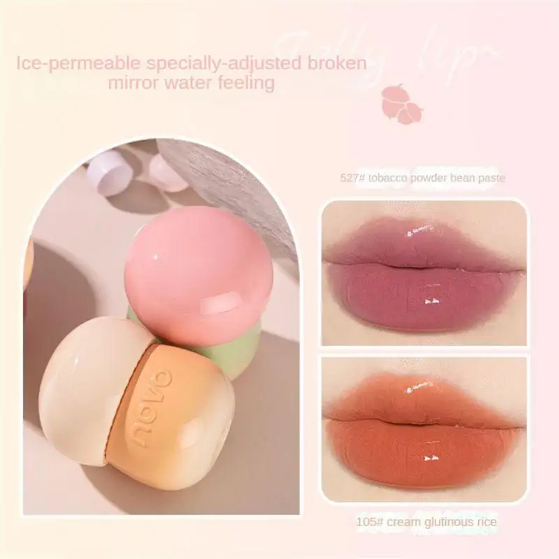 

4colors Mirror Lip Glaze Smooth Water Gloss Sweatproof Waterproof Lipstick Non-fading Non-stick Beauty Makeup Cosmetics