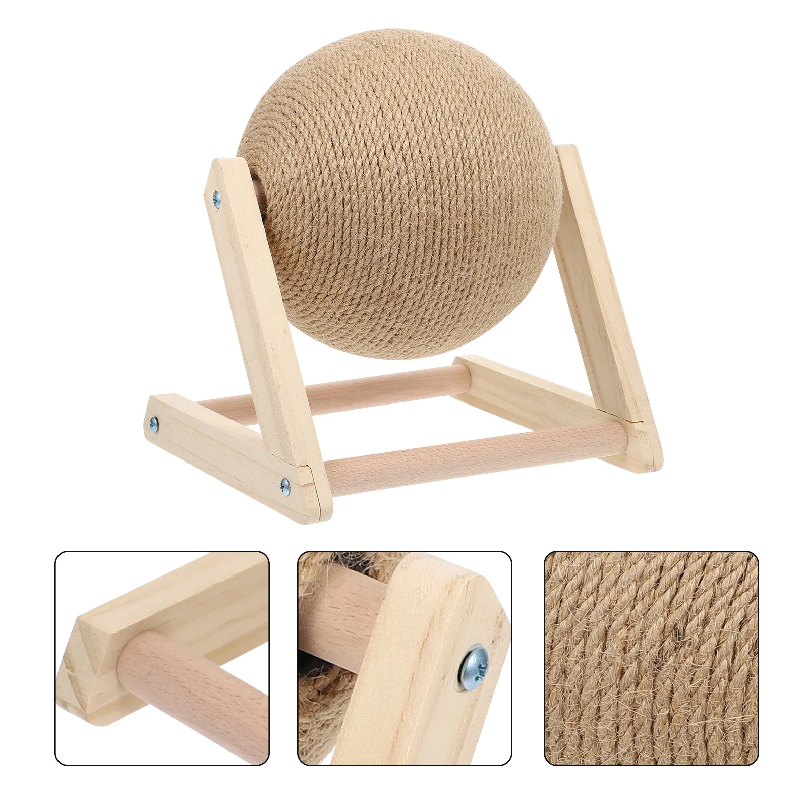 

Kitten Scratching Balls Cat Sisal-Ball Pet Comforting Pet (Khaki)