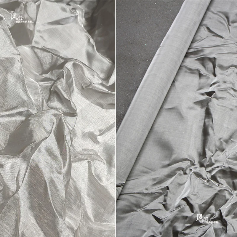 

High-density Metal Mesh Fabric Silver Arbitrary Fold DIY Handcrafts Store Background Props Cakes Decor Clothes Designer Fabric