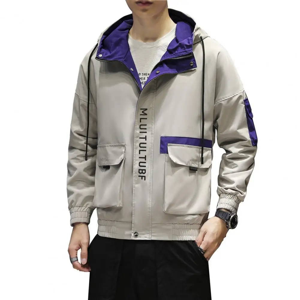 Мужская куртка популярная спортивная контрастных цветов с алфавитом для школы |