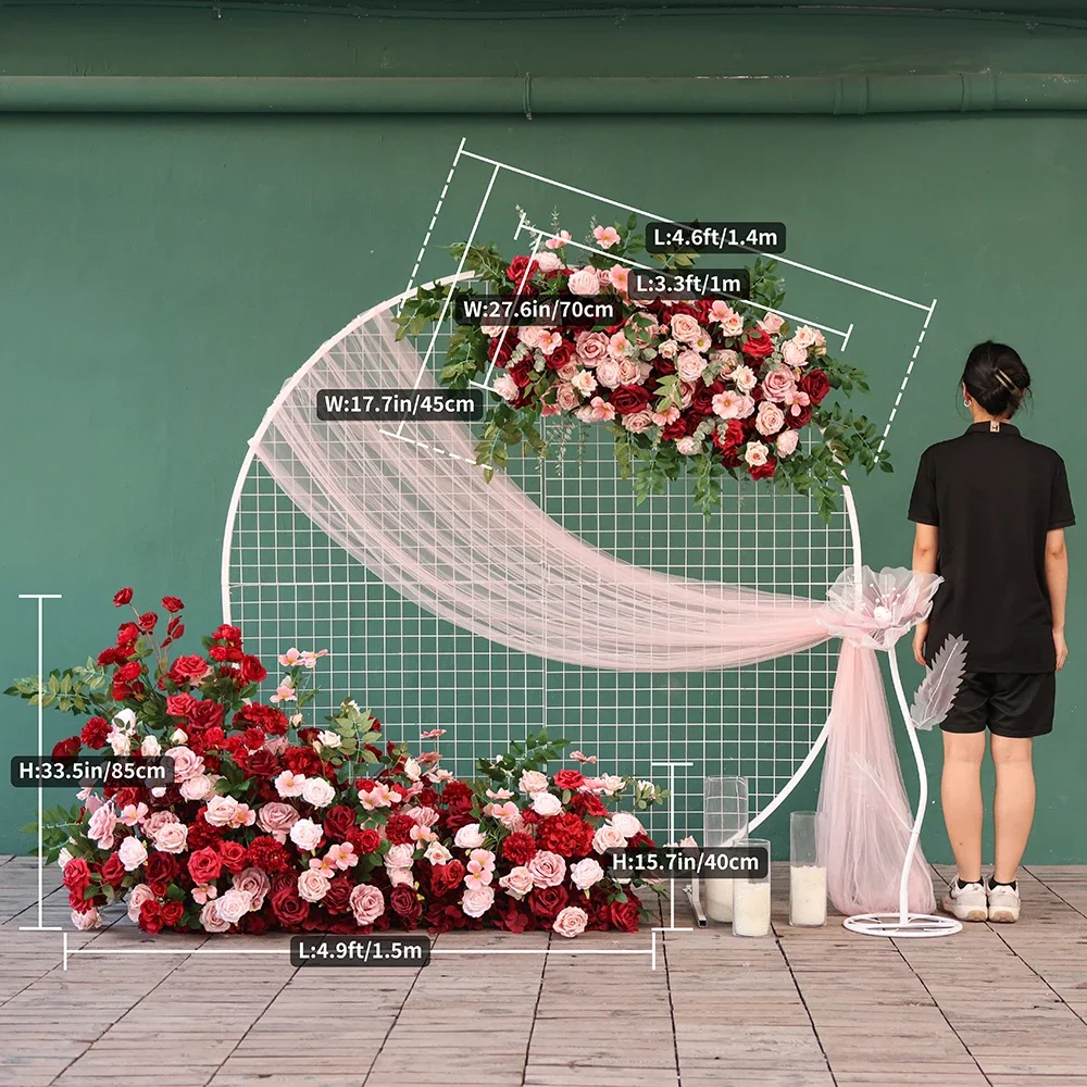 Темно-красный розовый ручной работы Fleur Artificielle Свадебные украшения для свадьбы