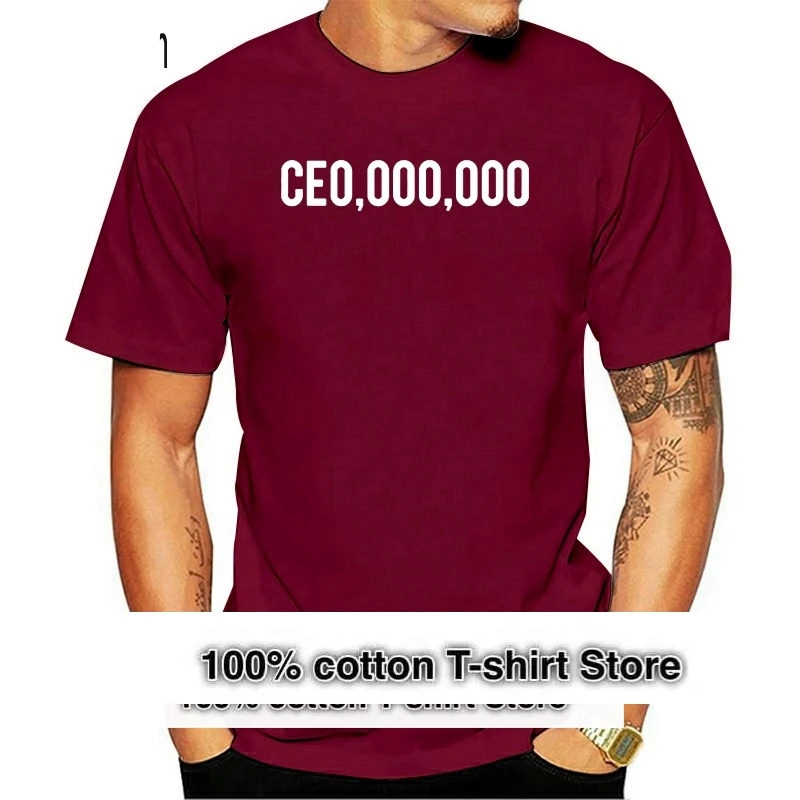 

New Summer Style CE0000000 T Shirt Men Entrepreneur Htle CEO Millionaires Short Sleeve Cotton Funny T-Shirt Tshirt