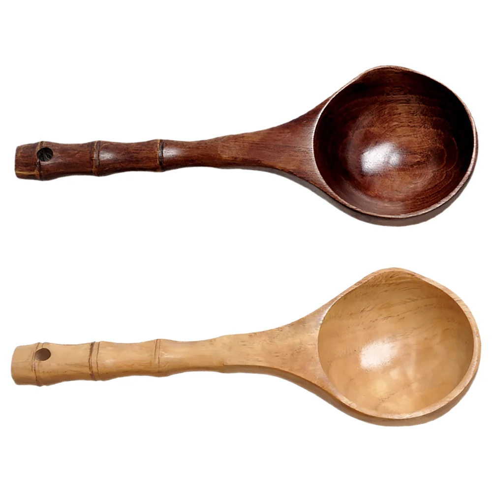 2 шт. Совок для воды в отеле обеденная ложка ковш купания кухонный деревянный