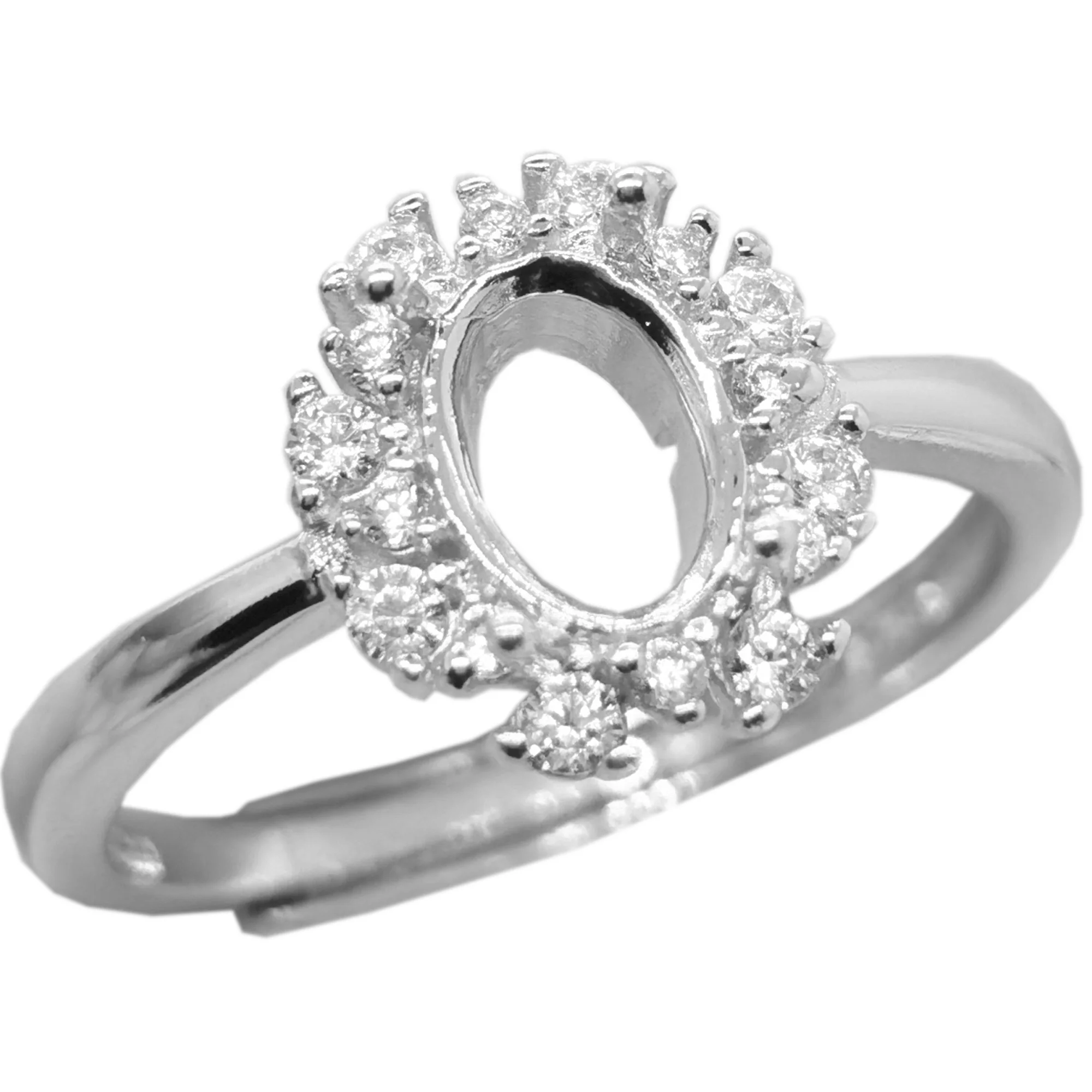 

5mm*7mm Gemstone Silver Ring Setting for Jewelry Making 925 Silver Jewelry Setting 18K Gold Plating