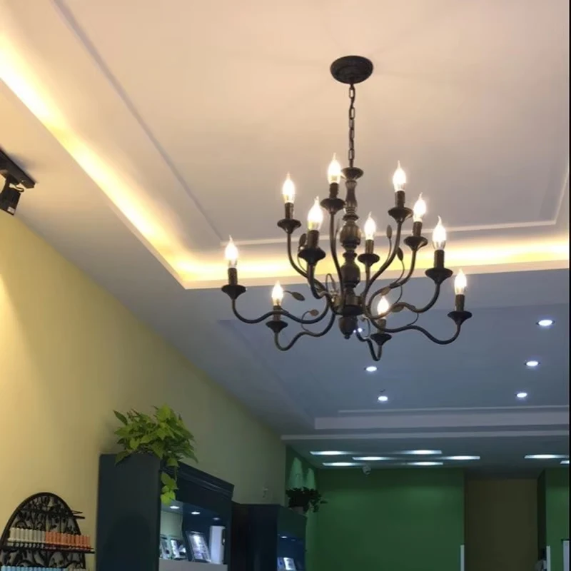 Американская люстра для гостиной магазин одежды украшение ресторана свет в