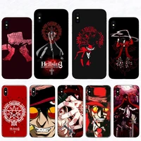 anime hellsing alucard phone case for iphone x xr xs 11 pro max 13 12 mini se 2020 hard shell 6s 6 7 8 plus 10 5s mobile cover