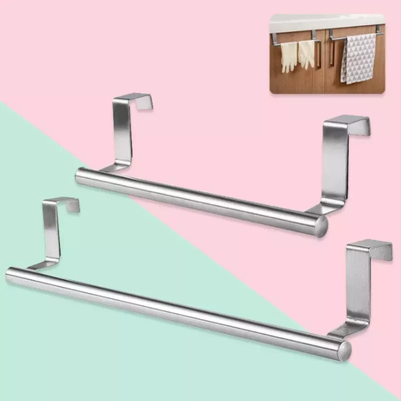 

1PC Towel Racks Stainless Steel Bathroom Shelf Fixture Standing Cabinet Room Door Hanging Storage Box Kitchen Accessories