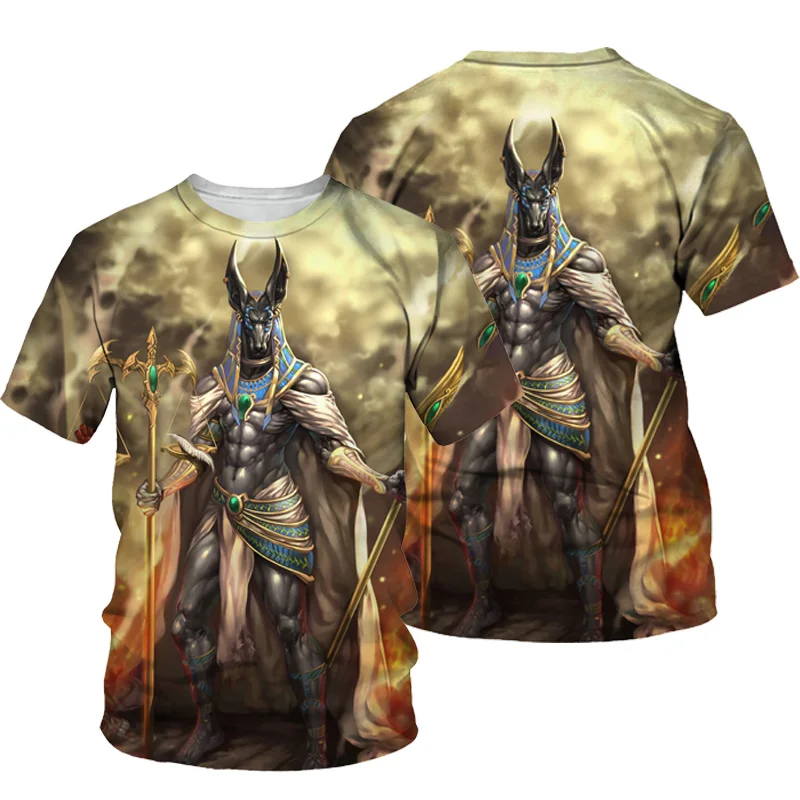 

CLOOCL Men T-shirt Ancient Egypt Gods Goddesses Pharaoh 3D Graphics Printed Women Shirt Unisex Short Sleeve Casual Tops