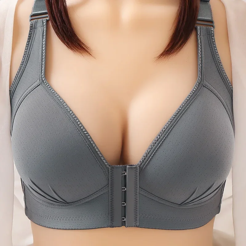 Фото Gobetter 36-44 B/C Бюстгальтеры для женщин Однотонные хлопковые бюстгальтеры без косточек Топы Push Up Большой размер Бюстгальтеры для девочек Push Up Бюстгальтер среднего возраста №2