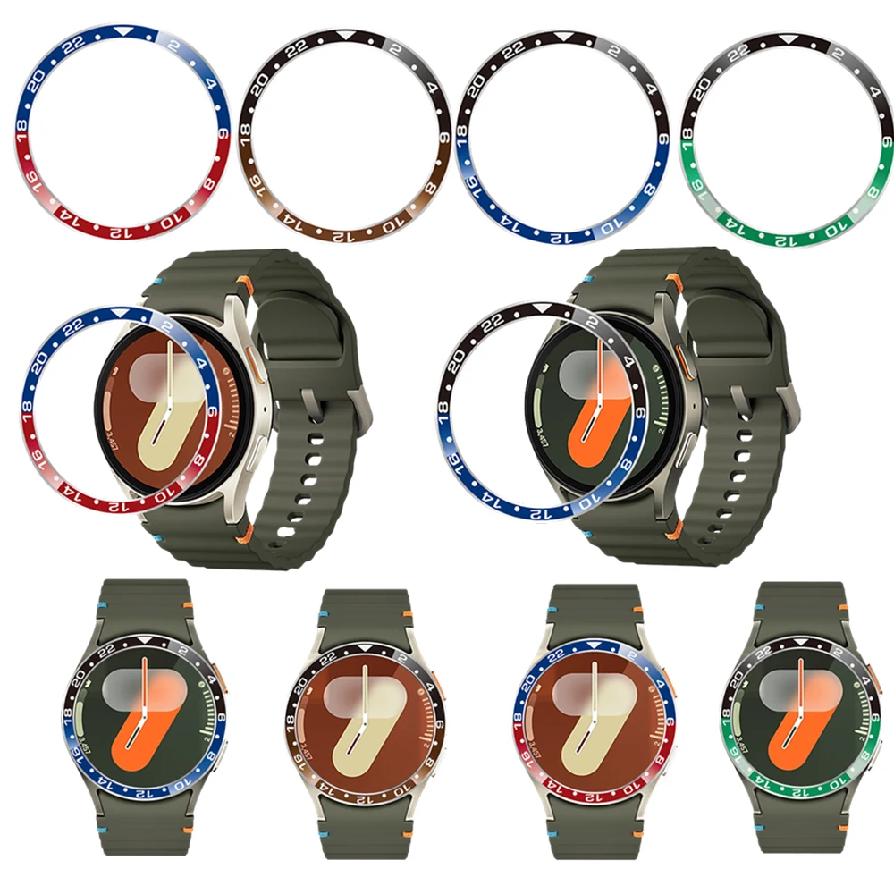 Фото Рамка с кольцом безеля для Samsung Galaxy Watch 7/6/5/4 40 мм 44 мм Чехол для Samsung Watch Ultra 47 мм Защитное кольцо от царапин №4