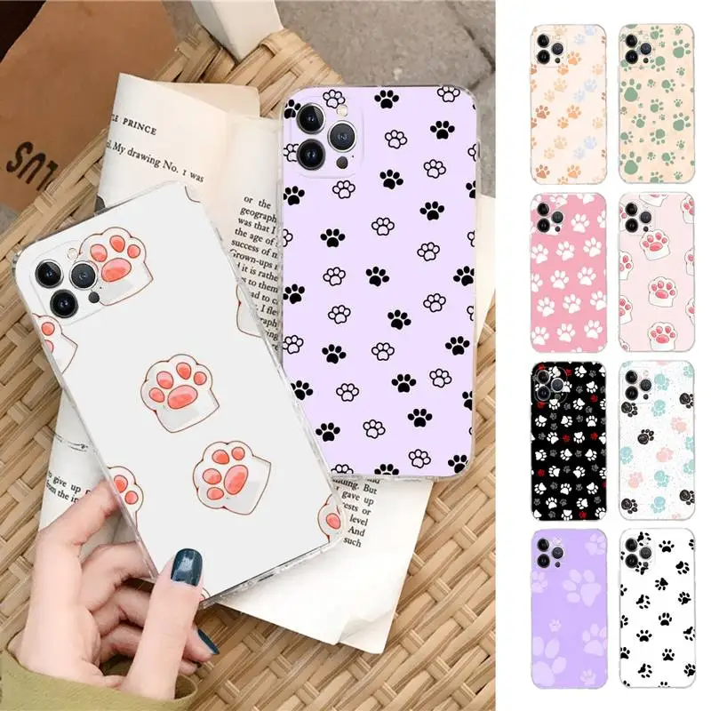 

Cute Cat Paw Phone Case Silicone Soft for iphone 14 13 12 11 Pro Mini XS MAX 8 7 6 Plus X XS XR Cover
