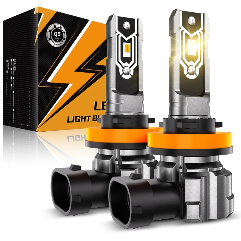 

AUXBEAM Светодиодные противотуманные фары H8 H9 H16 H11 H10 9145 9140 9006 5202 50 Вт 3000 К Золотисто-желтые лампы