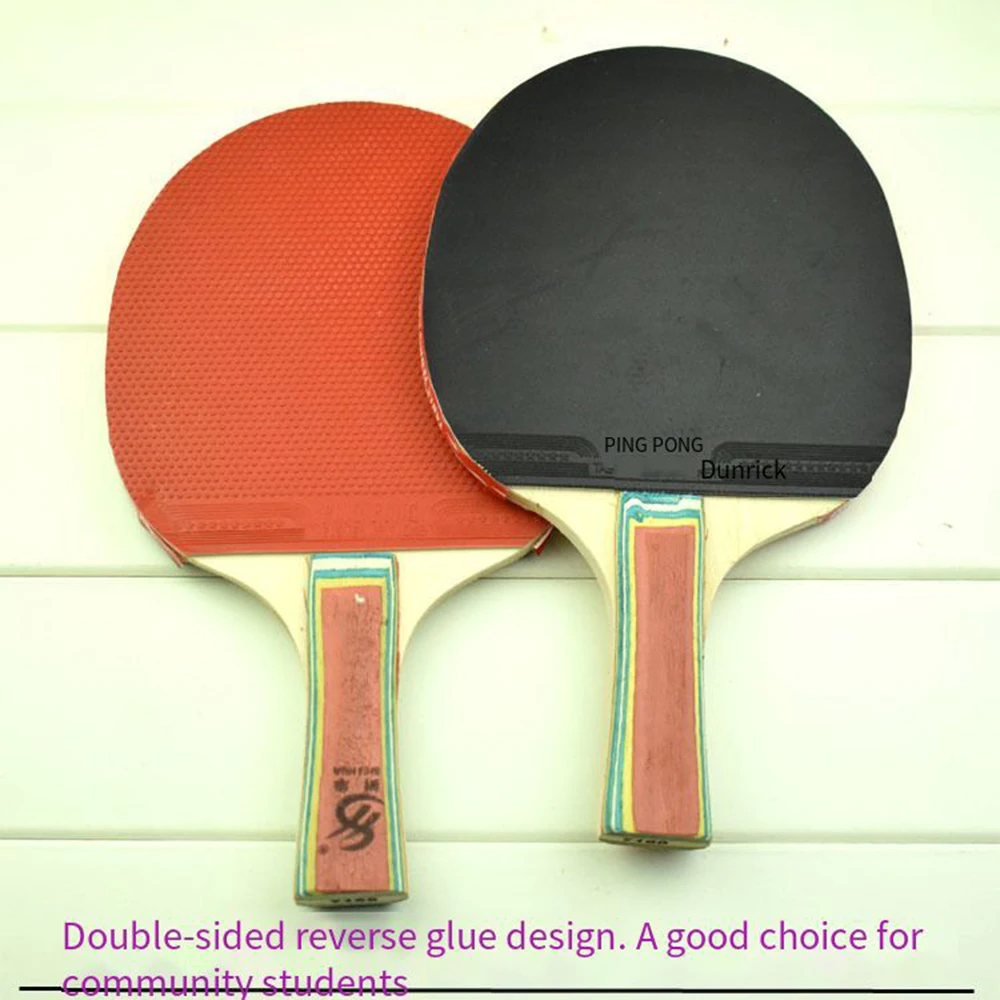 

Table tennis racket set with double-sided glue pouring finished racket straight racket horizontal racket 2 table tennis rackets