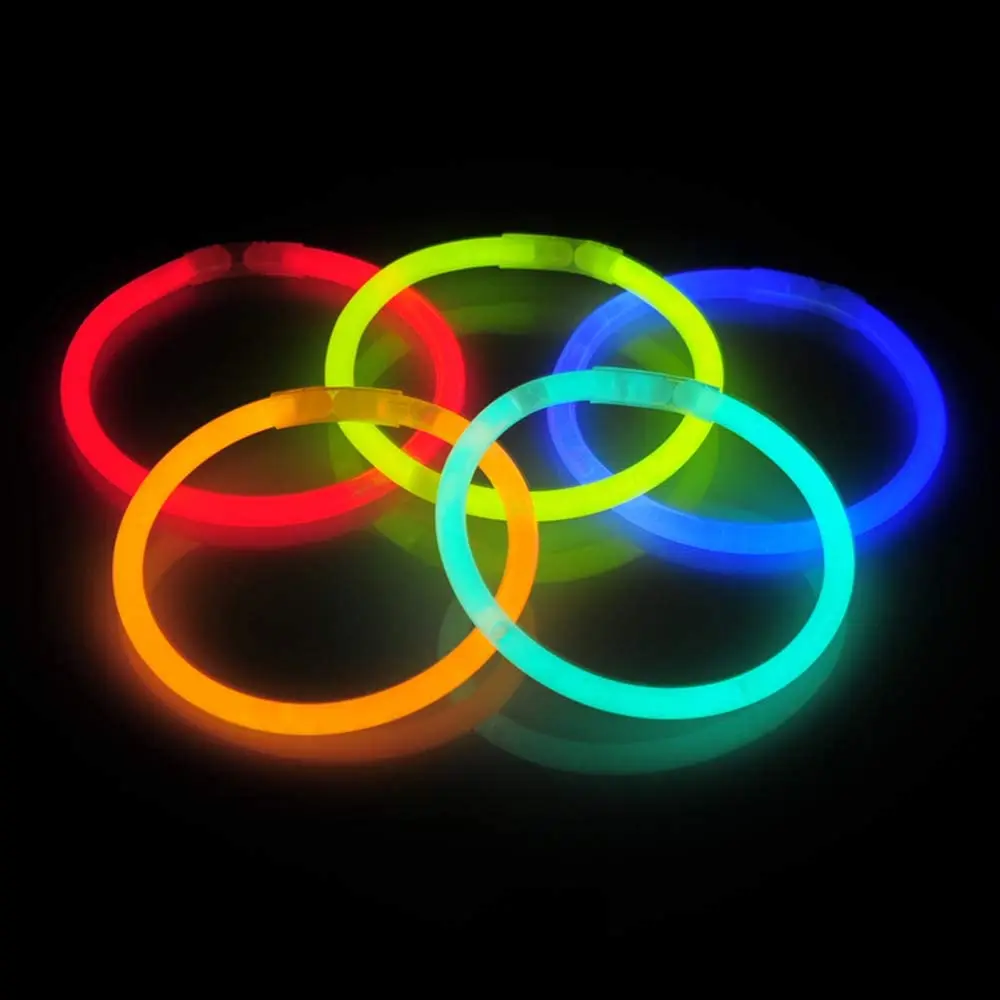 50PCS Glow Sticks Glowsticks Bracelet Necklaces in the Dark Christmas Halloween Party Supplies Football |