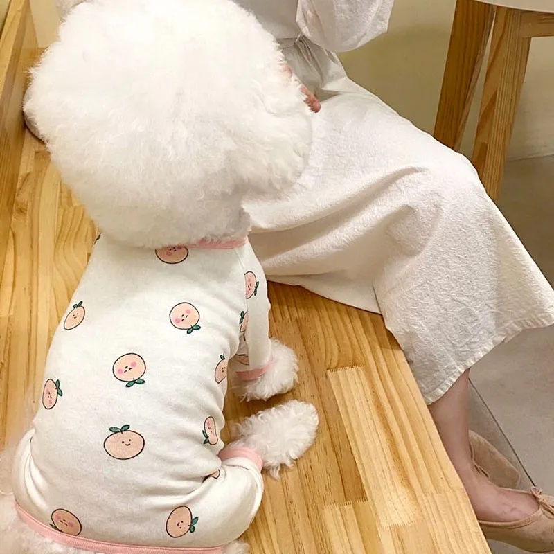 

Новая одежда для собак XS, комбинированная одежда с четырьмя ногами, розовая хлопковая мягкая одежда для щенка, маленькая и средняя искусств...