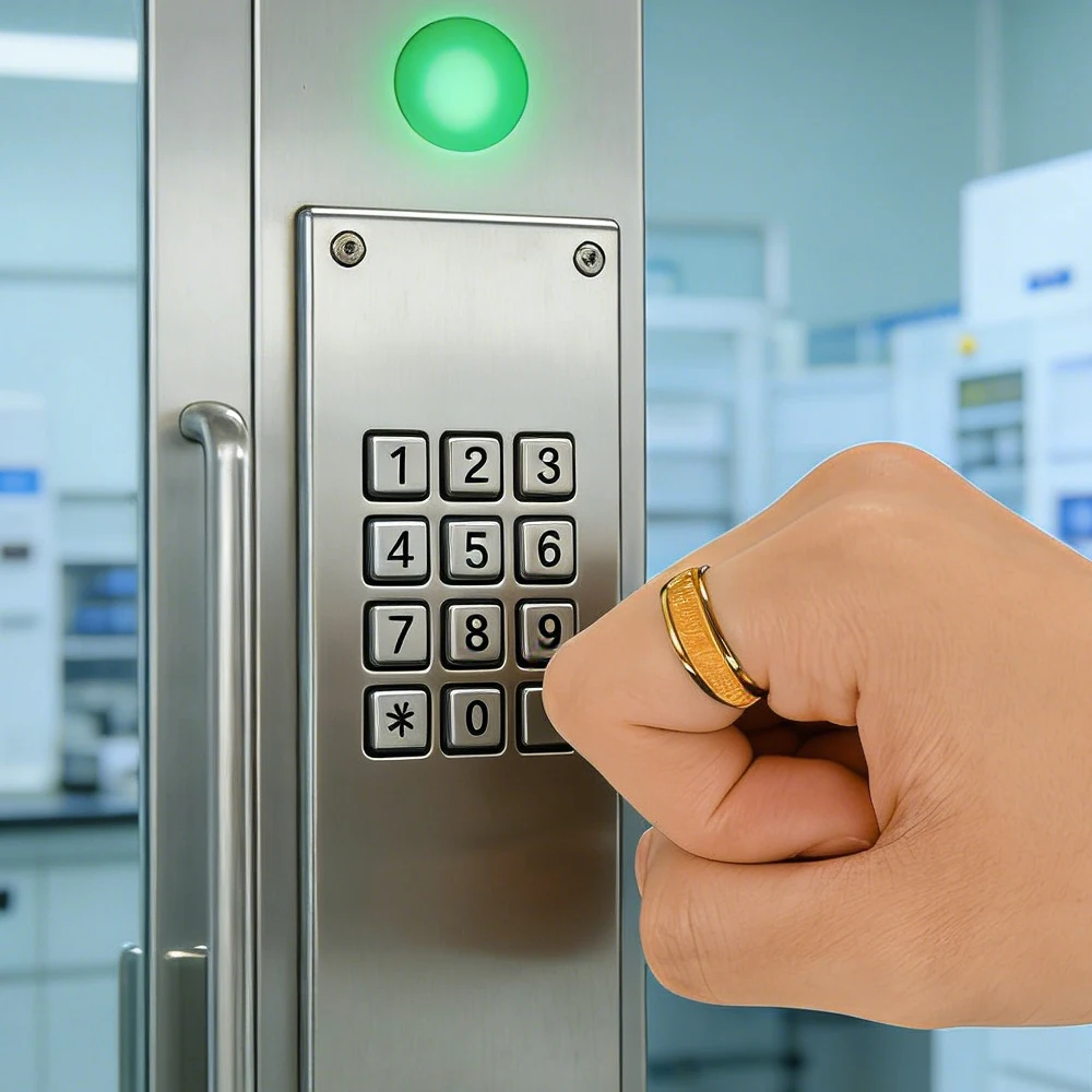 Фото RFID 125 кГц T5577 чип золото эпоксидная смола керамическое умное кольцо для TK4100/EM4100 карта контроля доступа, мужские и женские аксессуары №5
