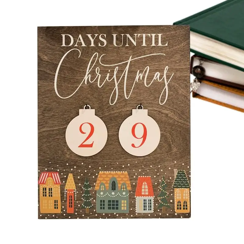 Календарь с рождественскими мотивами украшения дней до Рождества знак обратного