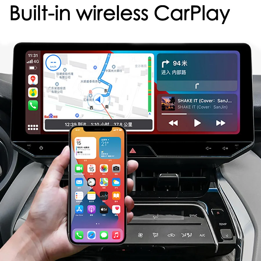 

Qled 1920*720 HD for Toyota Harrier 2021 To Present Multimedia Video GPS Navi Carplay Head Unit 4G Car Radio 12.3"Tesla Carplay