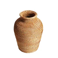 wicker basket rattan hanging flowerpot flowerpot flower basket storage basket wicker vase rustic woven flower basket pot