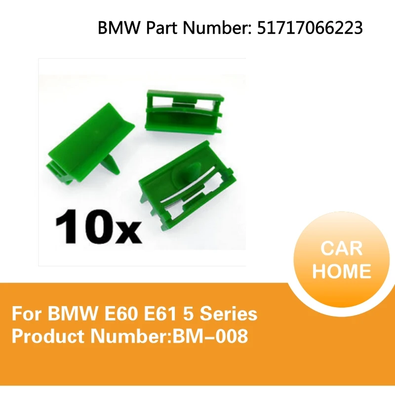 

10x для BMW E60 E61 5 серий-пластиковая отделка зажим Крепление боковая юбка порог литье