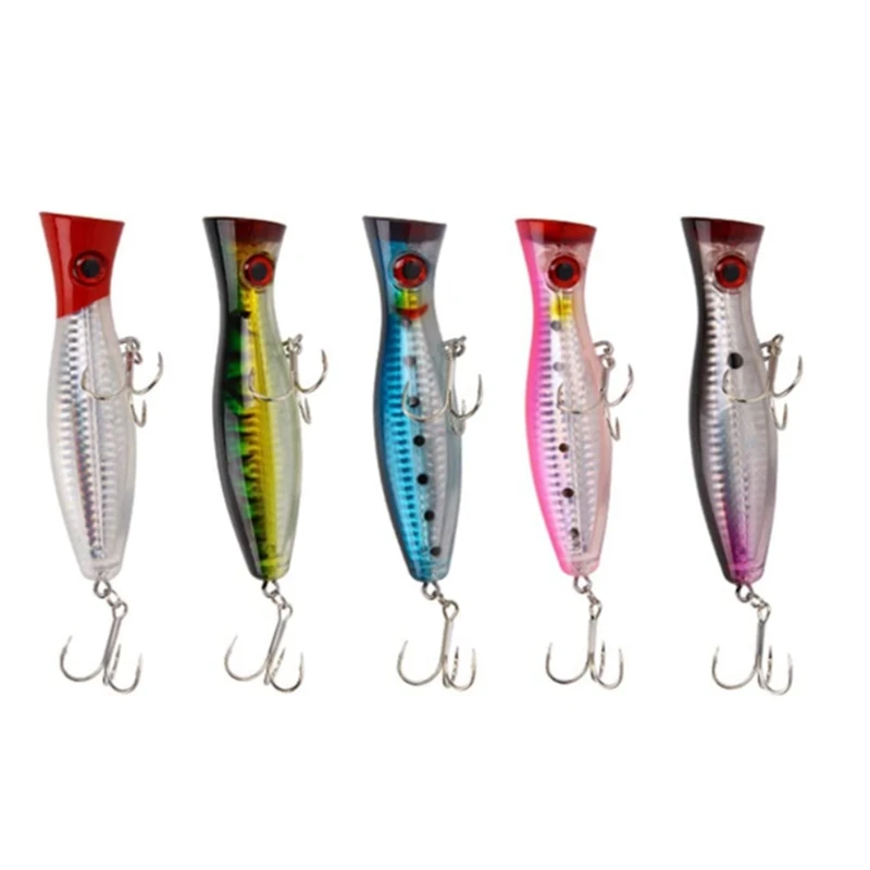 

Hot AD-Surface Fishing Lures - Popper - Catching / Spinning Fishing Pack - Sea Fishing - 5 Pieces - 12.5Cm And 40 Grams