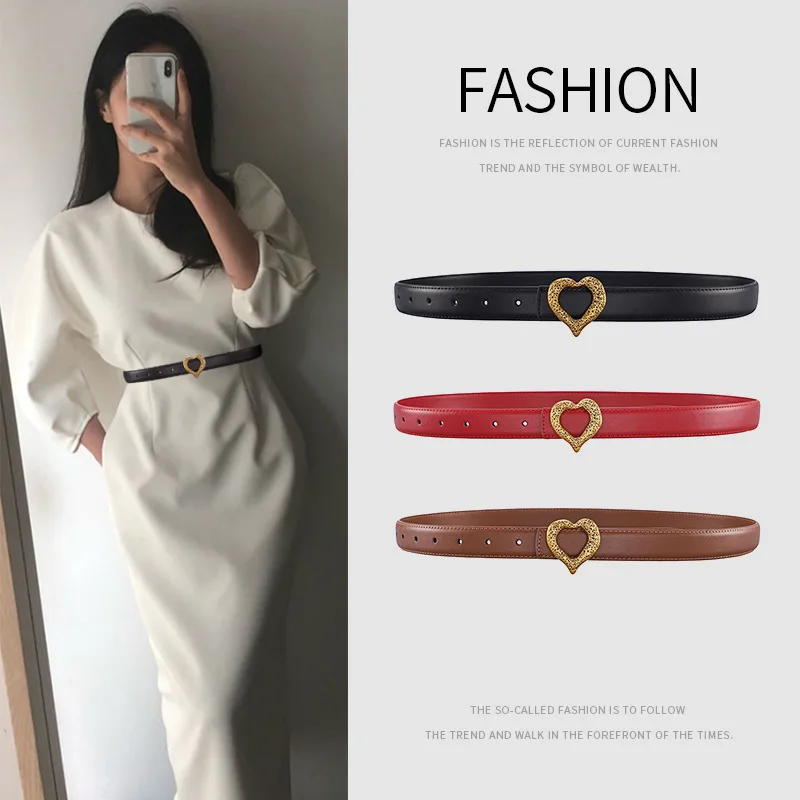 

Designers Women Waist Belt Genuine Leather High Quality Fashion Casual Dress Jeans Pin Buckle Solid Color Belts For Women LB2240