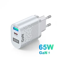 65w gallium nitride usb charger pd smart fast charging cell phone charging head qc3 0 laptop universal quick gan charging source