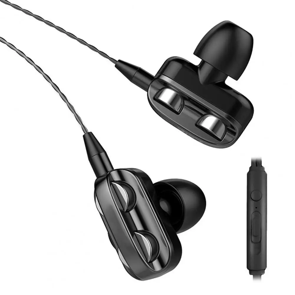 

A4 Earphones Clear Sound Ergonomic Design In-Ear Dual Moving Coil In-Ear Wired Sport Earphones