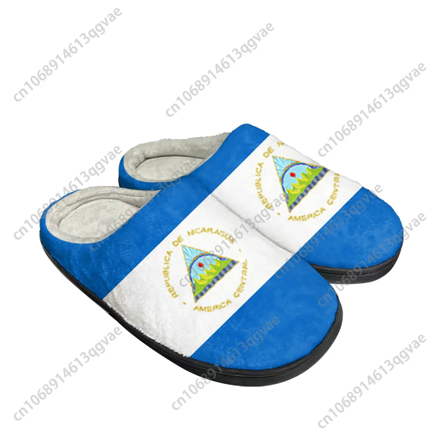 Домашние хлопковые тапочки с никарагуанским флагом на заказ мужские и женские