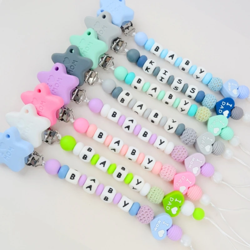 

Мягкие цепочки для пустышек, зажимы, держатели для сосок для игрушек-прорезывателей или пустышек, подарок, Прямая доставка