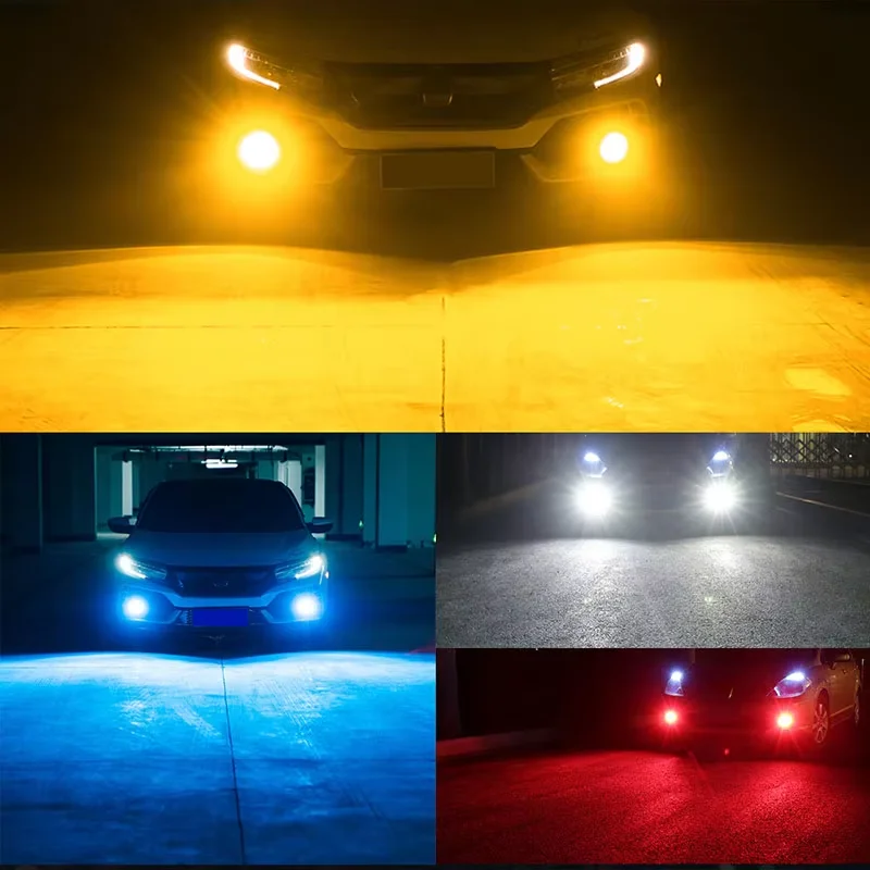 2 шт. светодиодные лампы для противотуманных фар H4 9005 9006 3030 27smd H8 H9 H11