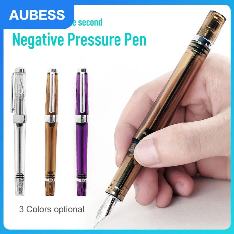 

0.38/0.5MM EF/F Nib Transparent Vaccum Fountain Filling Fountain Pen for Art Creation Painting Font Design Student School Office