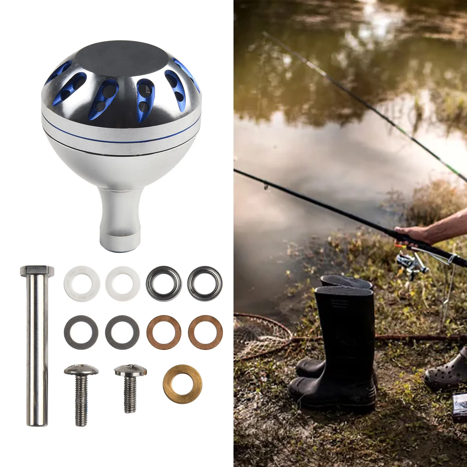 

Durable Practical Power Knob Deukio Fishing Reel Handle Fishing Reel Rocker Metal Screw-In Sea Water Resistant