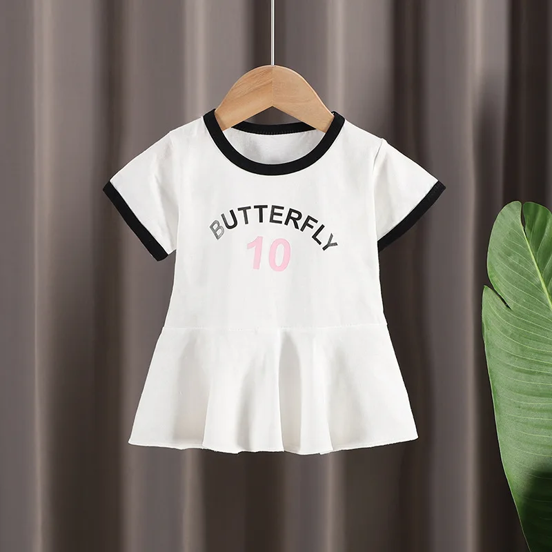 

Kids Girls 100% Cotton Spring Dress Summer Nightgown Kids Cute Clothes Fashion Toddler Baby Girls Casual Design Clothing Dress