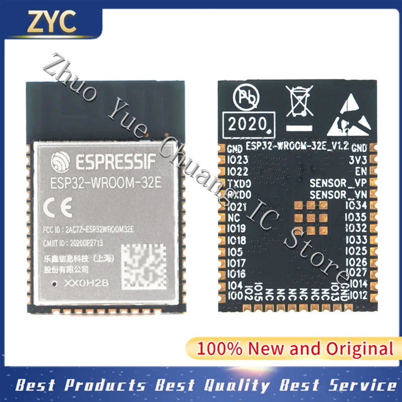 ESP32-WROOM-32E 4 МБ 8 Мб 16 Мб двухъядерный WiFi беспроводной Bluetooth-совместимый MCU модуль IOT ESP32 WROOM 32E беспроводной модуль