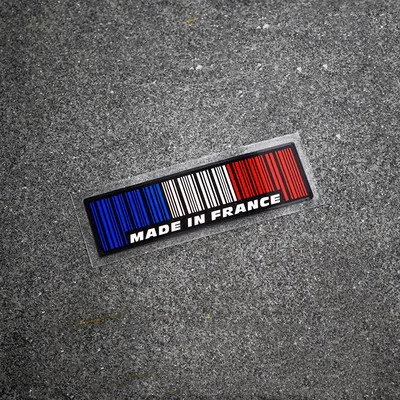 

Штрих-код, сделано во Франции, Германии, Италии, Китае, наклейки, Стайлинг автомобиля, наклейка на бампер, Национальный флаг, графическая лента для кузова автомобиля