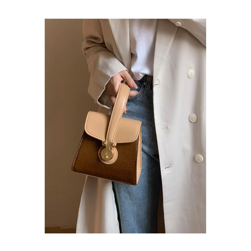 Small Crossbody Bags For Women 2023 Trend Luxury Designer PU Leather Shoulder Bag Ladies Handbags And Purses Latch box texture