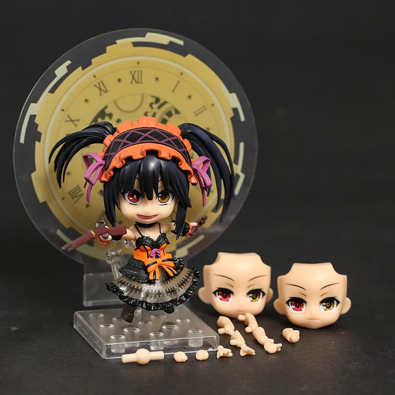 

Date A Live Tokisaki Kurumi 466 Action Figures Display Model Q Version Desktop Dolls Decor Gift
