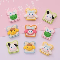 6pcs cute sanrio patch mymelody hello kittys kuromi kawaii beauty cartoon anime resin accessories diy material toy for girl gift