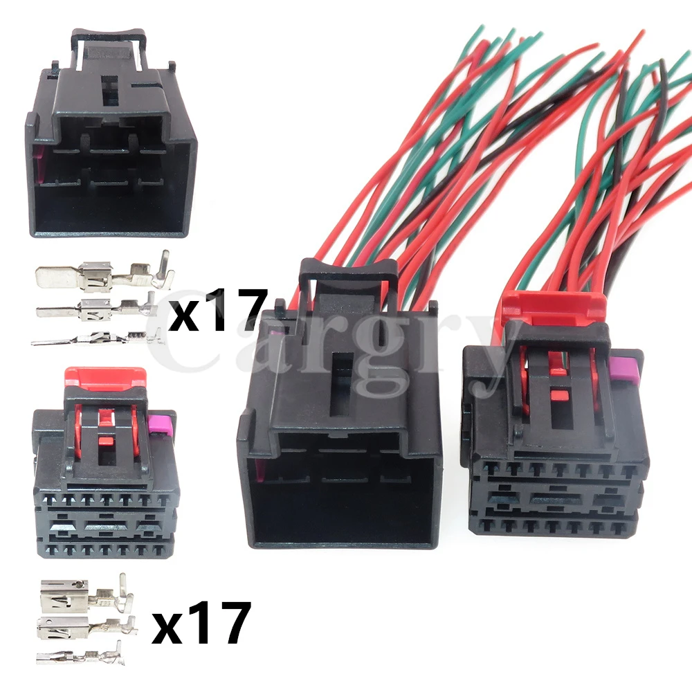 1 комплект 17P 4F0972575 4F0972483 4F0972575A Автомобильная Проводная клемма Электрический Разъем Автомобильные композитные розетки для VW Audi