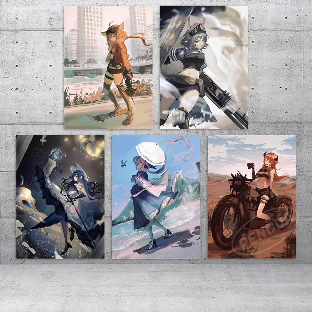 

HD Print Arknights Modular Roberta Picture Schwarz Canvas Painting Bagpipe Poster Platinum Wall Art Game Living Room Home Decor